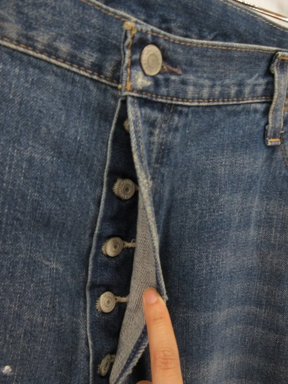 Polo Ralph Lauren Jeans 42X32 Cortland 300 Paint Splatter Distressed